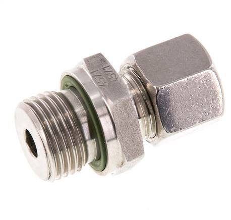 G 1/2'' Male x 10S Stainless steel Straight Cutting Ring with FKM Seal 630 Bar DIN 2353