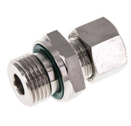 G 1/2'' Male x 12L Stainless steel Straight Cutting Ring with FKM Seal 315 Bar DIN 2353