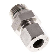 G 1/2'' Male x 12S Stainless steel Straight Cutting Ring with FKM Seal 630 Bar DIN 2353