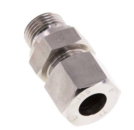G 1/2'' Male x 14S Stainless steel Straight Cutting Ring with FKM Seal 630 Bar DIN 2353
