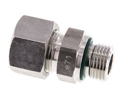 G 1/2'' Male x 16S Stainless steel Straight Cutting Ring with FKM Seal 400 Bar DIN 2353