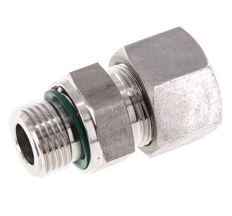 G 1/2'' Male x 16S Stainless steel Straight Cutting Ring with FKM Seal 400 Bar DIN 2353