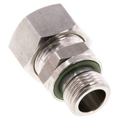 G 1/2'' Male x 18L Stainless steel Straight Cutting Ring with FKM Seal 315 Bar DIN 2353