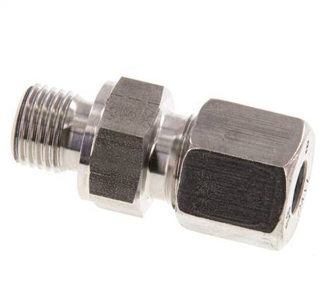 G 1/4'' Male x 8S Stainless steel Straight Cutting Ring with FKM Seal 630 Bar DIN 2353