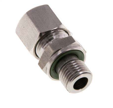 G 1/4'' Male x 10L Stainless steel Straight Cutting Ring with FKM Seal 315 Bar DIN 2353