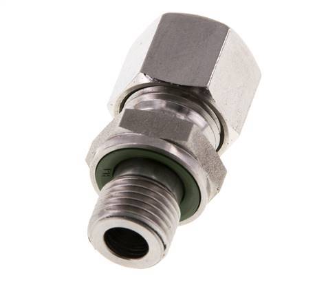 G 1/4'' Male x 10L Stainless steel Straight Cutting Ring with FKM Seal 315 Bar DIN 2353