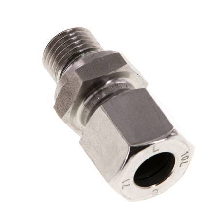 G 1/4'' Male x 10L Stainless steel Straight Cutting Ring with FKM Seal 315 Bar DIN 2353