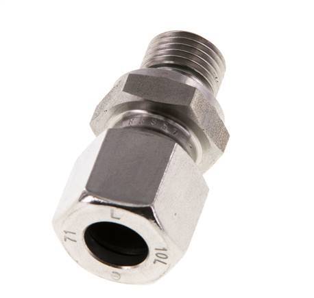 G 1/4'' Male x 10L Stainless steel Straight Cutting Ring with FKM Seal 315 Bar DIN 2353