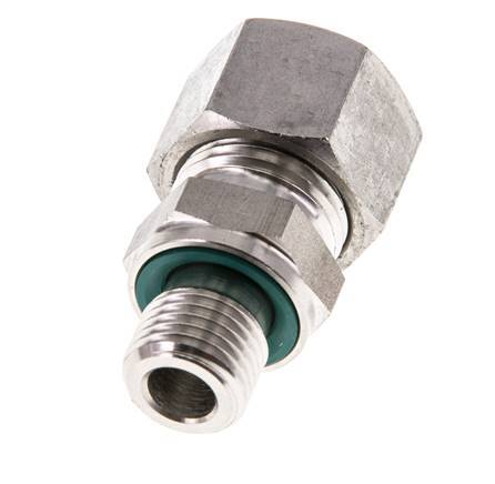 G 1/4'' Male x 12L Stainless steel Straight Cutting Ring with FKM Seal 315 Bar DIN 2353