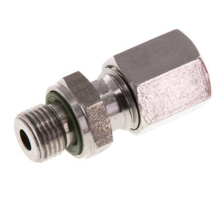G 1/8'' Male x 6L Stainless steel Straight Cutting Ring with FKM Seal 315 Bar DIN 2353