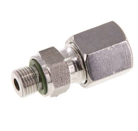 G 1/8'' Male x 6S Stainless steel Straight Cutting Ring with FKM Seal 630 Bar DIN 2353