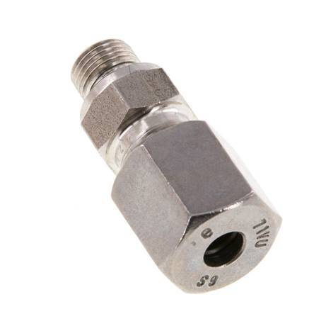 G 1/8'' Male x 6S Stainless steel Straight Cutting Ring with FKM Seal 630 Bar DIN 2353