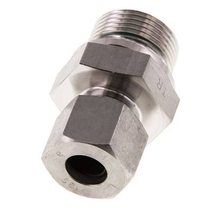 G 3/4'' Male x 12S Stainless steel Straight Cutting Ring with FKM Seal 630 Bar DIN 2353