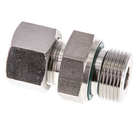 G 3/4'' Male x 16S Stainless steel Straight Cutting Ring with FKM Seal 400 Bar DIN 2353