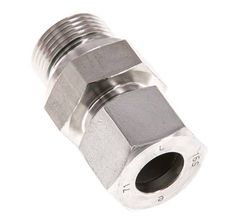 G 3/4'' Male x 16S Stainless steel Straight Cutting Ring with FKM Seal 400 Bar DIN 2353
