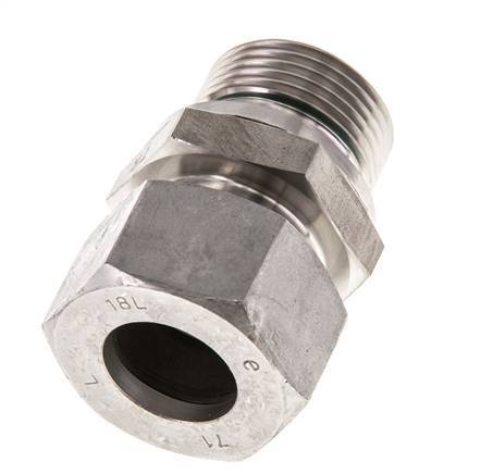 G 3/4'' Male x 18L Stainless steel Straight Cutting Ring with FKM Seal 315 Bar DIN 2353