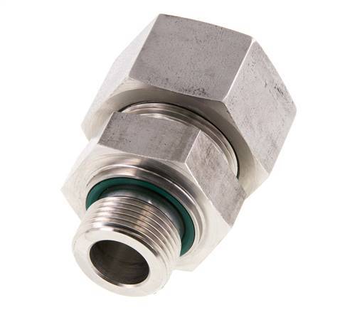 G 3/4'' Male x 25S Stainless steel Straight Cutting Ring with FKM Seal 400 Bar DIN 2353