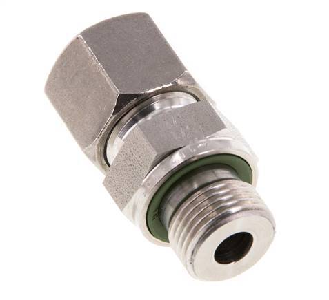 G 3/8'' Male x 10S Stainless steel Straight Cutting Ring with FKM Seal 630 Bar DIN 2353