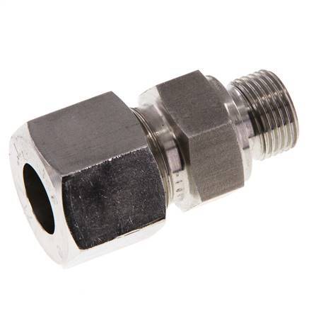 G 3/8'' Male x 14S Stainless steel Straight Cutting Ring with FKM Seal 630 Bar DIN 2353
