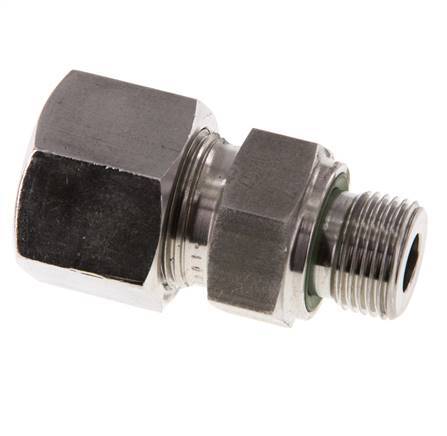 G 3/8'' Male x 14S Stainless steel Straight Cutting Ring with FKM Seal 630 Bar DIN 2353
