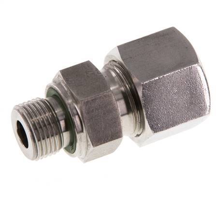 G 3/8'' Male x 14S Stainless steel Straight Cutting Ring with FKM Seal 630 Bar DIN 2353