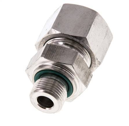 G 3/8'' Male x 16S Stainless steel Straight Cutting Ring with FKM Seal 400 Bar DIN 2353