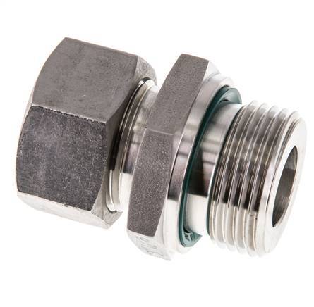 G 1'' Male x 22L Stainless steel Straight Cutting Ring with FKM Seal 160 Bar DIN 2353