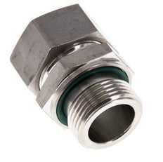 G 1'' Male x 28L Stainless steel Straight Cutting Ring with FKM Seal 160 Bar DIN 2353
