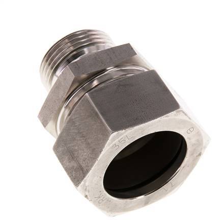 G 1'' Male x 35L Stainless steel Straight Cutting Ring with FKM Seal 160 Bar DIN 2353