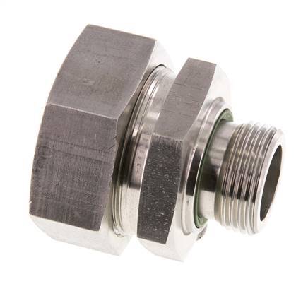 G 1'' Male x 42L Stainless steel Straight Cutting Ring with FKM Seal 160 Bar DIN 2353