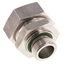 G 1'' Male x 42L Stainless steel Straight Cutting Ring with FKM Seal 160 Bar DIN 2353
