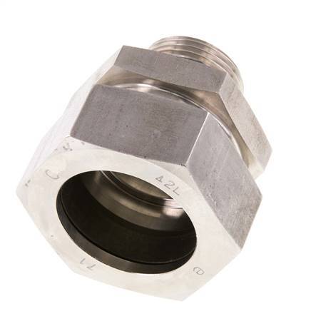 G 1'' Male x 42L Stainless steel Straight Cutting Ring with FKM Seal 160 Bar DIN 2353