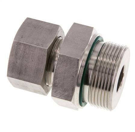 G 1 1/2'' Male x 25S Stainless steel Straight Cutting Ring with FKM Seal 400 Bar DIN 2353