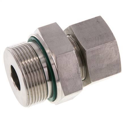 G 1 1/2'' Male x 25S Stainless steel Straight Cutting Ring with FKM Seal 400 Bar DIN 2353