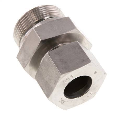 G 1 1/2'' Male x 25S Stainless steel Straight Cutting Ring with FKM Seal 400 Bar DIN 2353