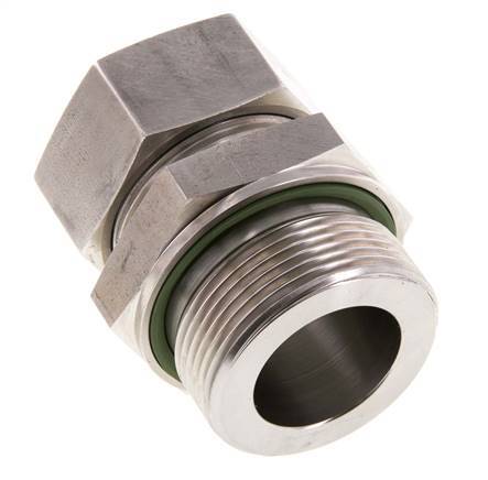 G 1 1/2'' Male x 35L Stainless steel Straight Cutting Ring with FKM Seal 160 Bar DIN 2353