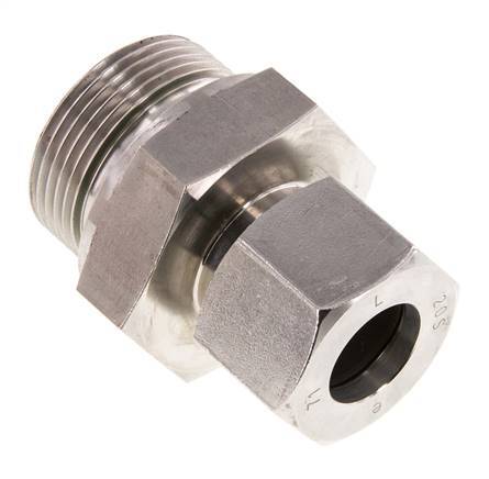 G 1 1/4'' Male x 20S Stainless steel Straight Cutting Ring with FKM Seal 400 Bar DIN 2353