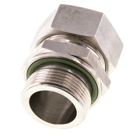G 1 1/4'' Male x 35L Stainless steel Straight Cutting Ring with FKM Seal 160 Bar DIN 2353