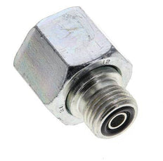 UN 13/16''-16 x UNF 9/16''-18 F/M Zinc plated Steel Reducing Adapter ORFS 630 Bar - Hydraulic