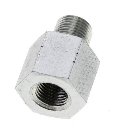 1/8'' NPT x 1/8'' NPT M/F Zinc plated Steel Extension 345 Bar - Hydraulic