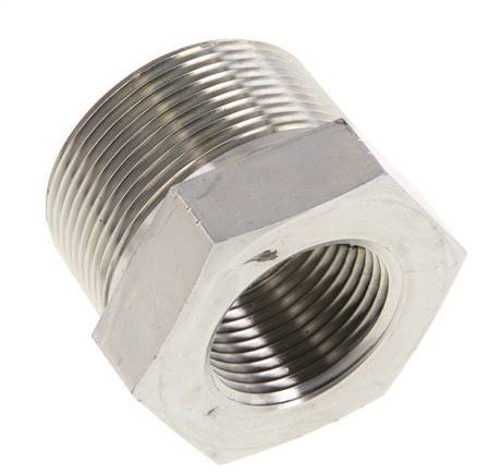 1 1/2'' NPT x 1'' NPT M/F Zinc plated Steel Reducing Ring 80 Bar - Hydraulic