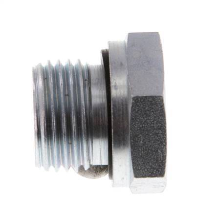 G 1/2'' x G 1/8'' M/F Zinc plated Steel Reducing Adapter 630 Bar - Hydraulic [2 Pieces]