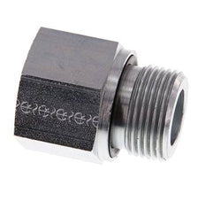 G 3/4'' x G 1/2'' M/F Zinc plated Steel Reducing Adapter 400 Bar - Hydraulic
