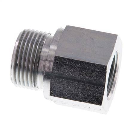 G 3/4'' x G 1/2'' M/F Zinc plated Steel Reducing Adapter 400 Bar - Hydraulic