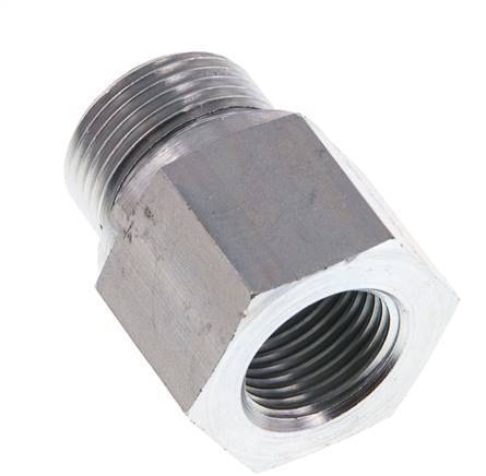 G 3/4'' x G 1/2'' M/F Zinc plated Steel Reducing Adapter 400 Bar - Hydraulic