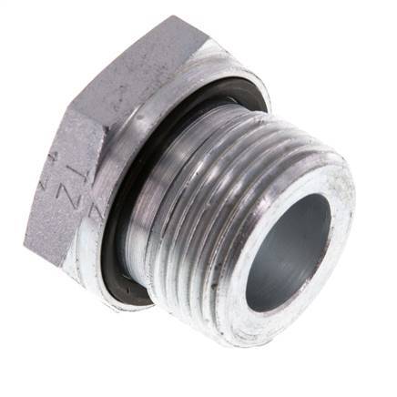 G 3/4'' x G 3/8'' M/F Zinc plated Steel Reducing Adapter 400 Bar - Hydraulic [2 Pieces]