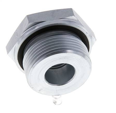 G 1 1/4'' x G 1/2'' M/F Zinc plated Steel Reducing Adapter 400 Bar - Hydraulic