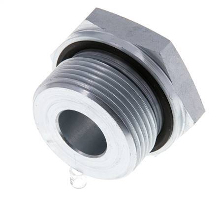 G 1 1/4'' x G 1/2'' M/F Zinc plated Steel Reducing Adapter 400 Bar - Hydraulic