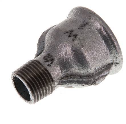 R 1/2'' x Rp 1'' M/F Zinc plated Cast iron Reducing Adapter 25 Bar [2 Pieces]