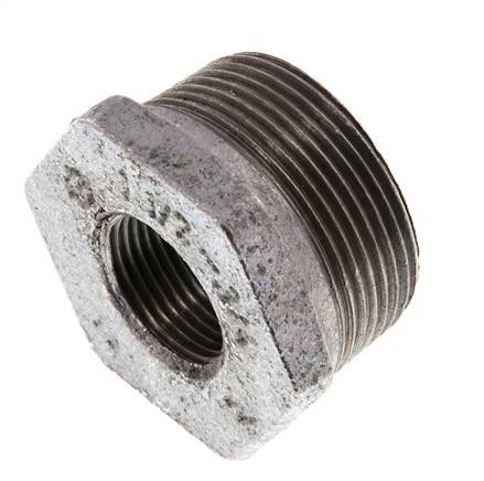 R 1 1/2'' x Rp 3/4'' M/F Zinc plated Cast iron Reducing Ring 25 Bar [2 Pieces]